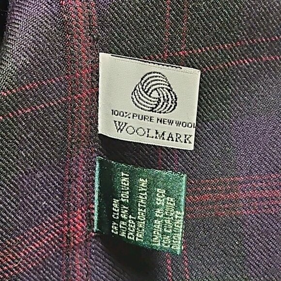 Ralph Lauren Wool Flannel Shirt Womens Sz XL Purple Red Shadow Plaid Long Sleeve - Picture 8 of 10